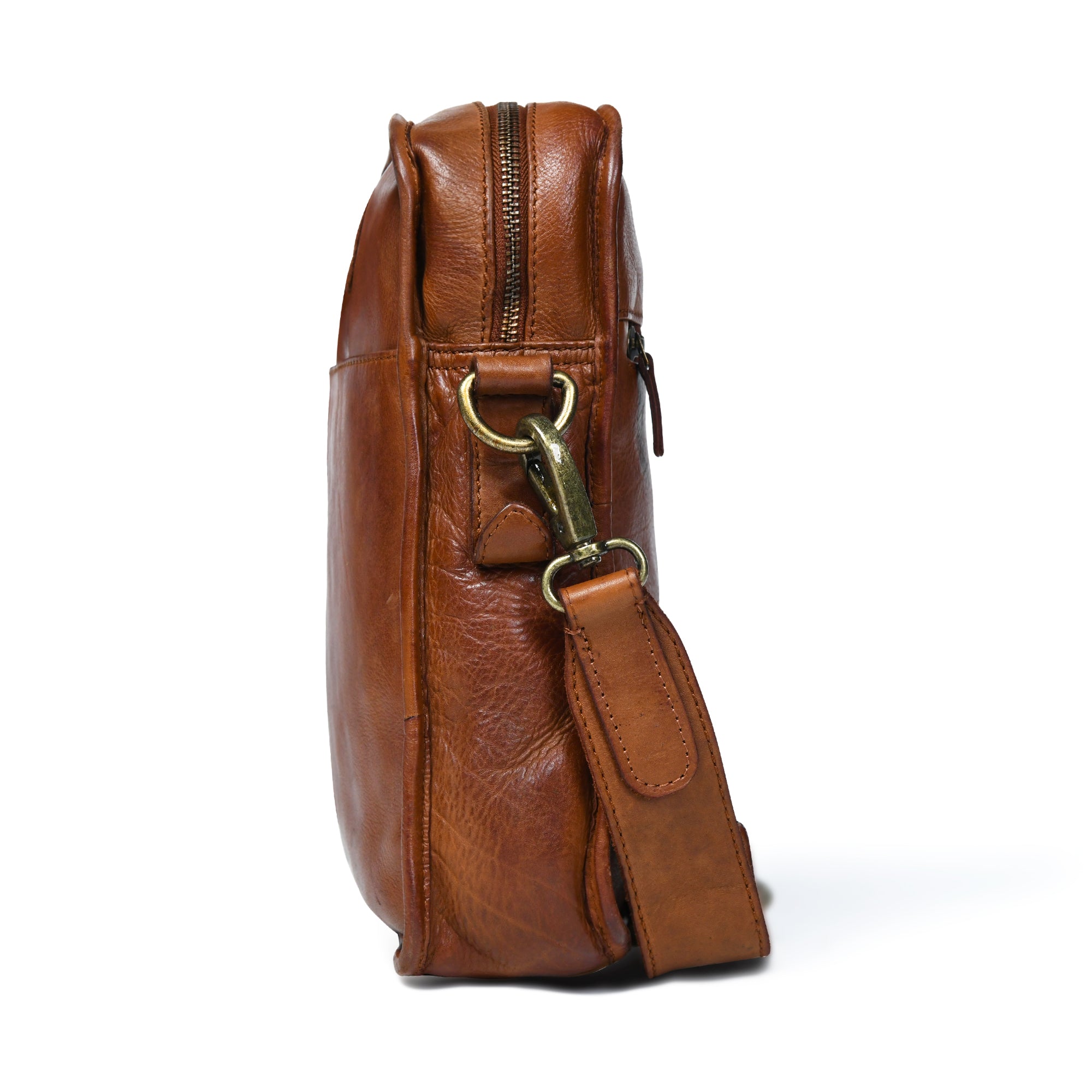Verdant Trail Leather Sling Bag